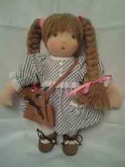 Кукла Конопушка,  игровая, текстильная в вальдорфском стиле
